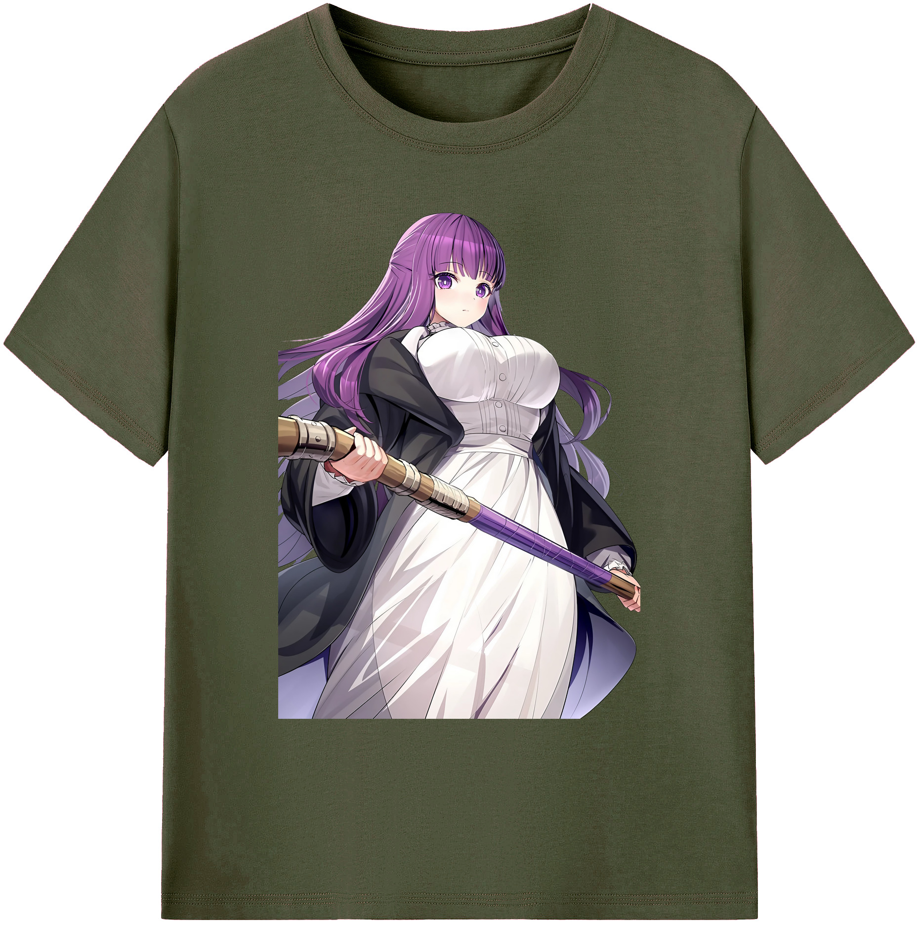 （画像用） 葬送のフリーレン Frieren 綿100％ メンズ半袖Tシャツ｜肌触りやわらか＆通気性